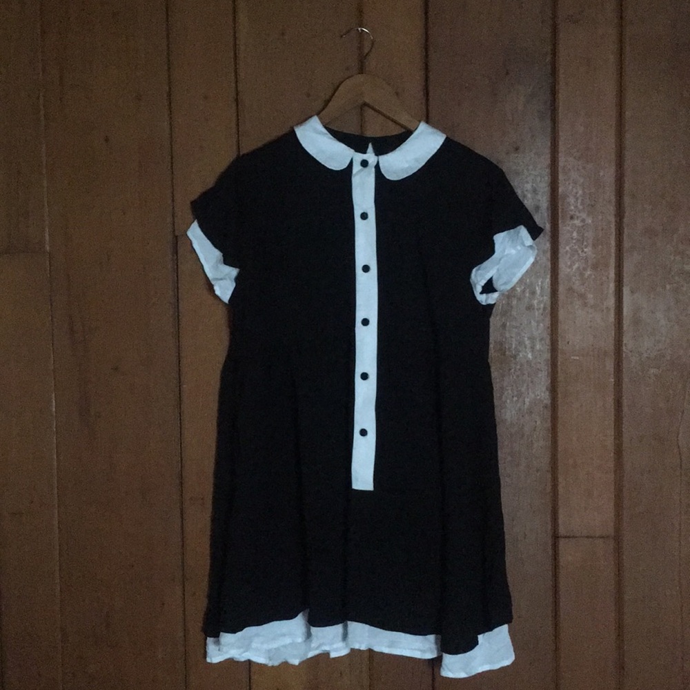 Collared black dress